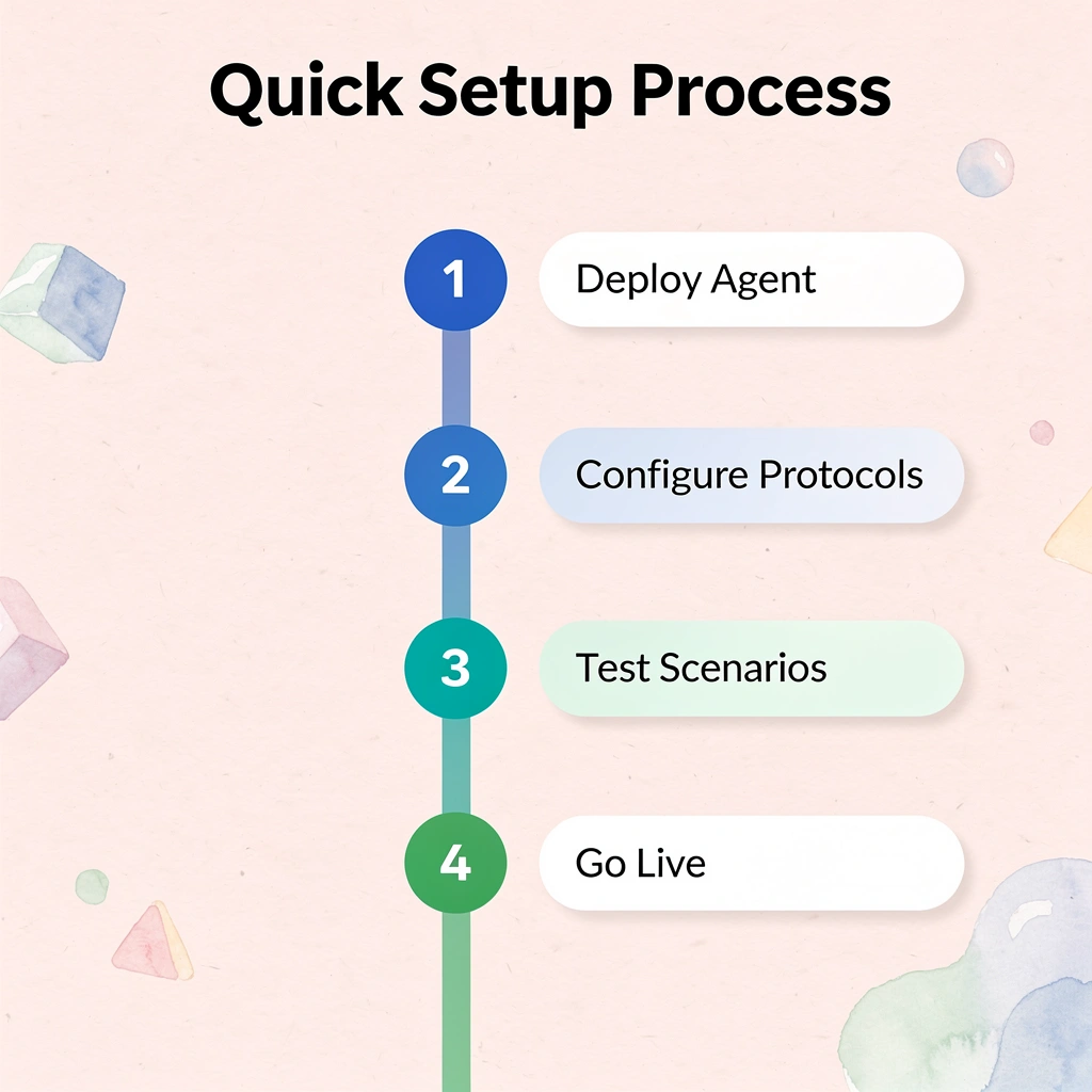 Four-step process for deploying AI voice agent system - Best Answering Service for Property Management
