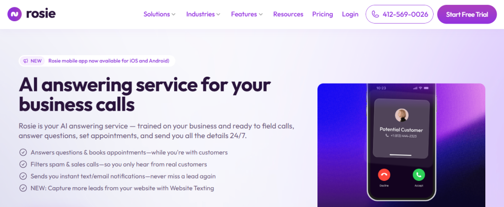 rosie - Automated Medical Answering Services