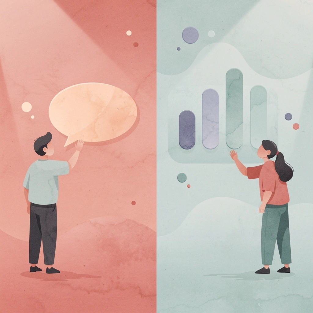 Split scene showing contrasting call experiences - Smith.ai Alternatives
