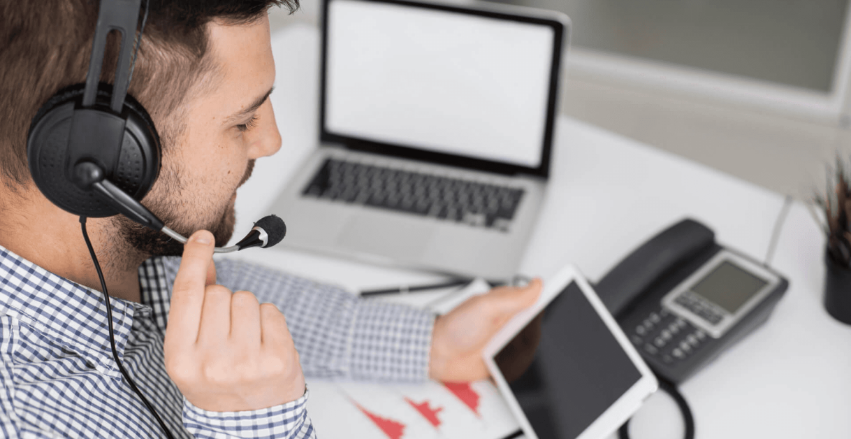 person on phone - IVR Features