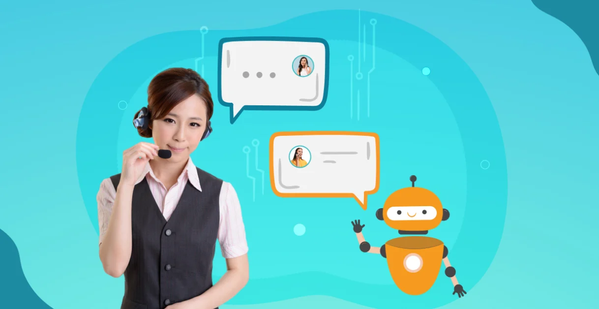 woman using ai bot - Examples of Conversational AI