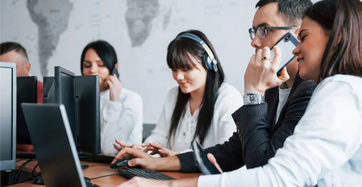 team at work - Automated Voice Broadcasting