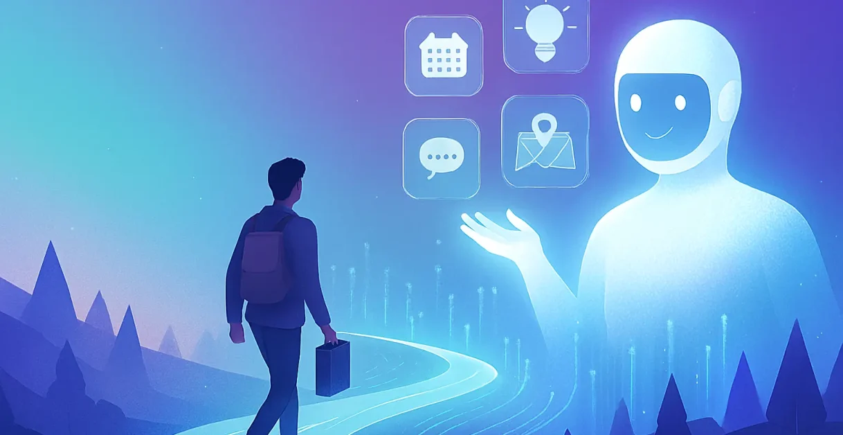 Man walking towards tasks - 11 AI