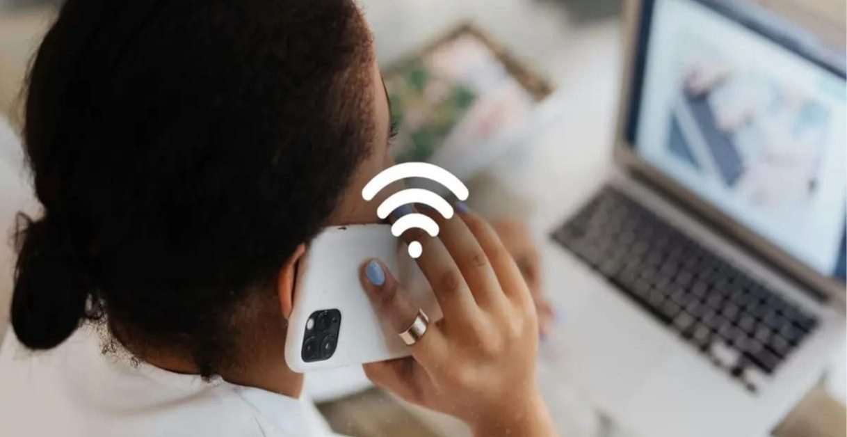 woman on phone call - Is WiFi Calling Safe