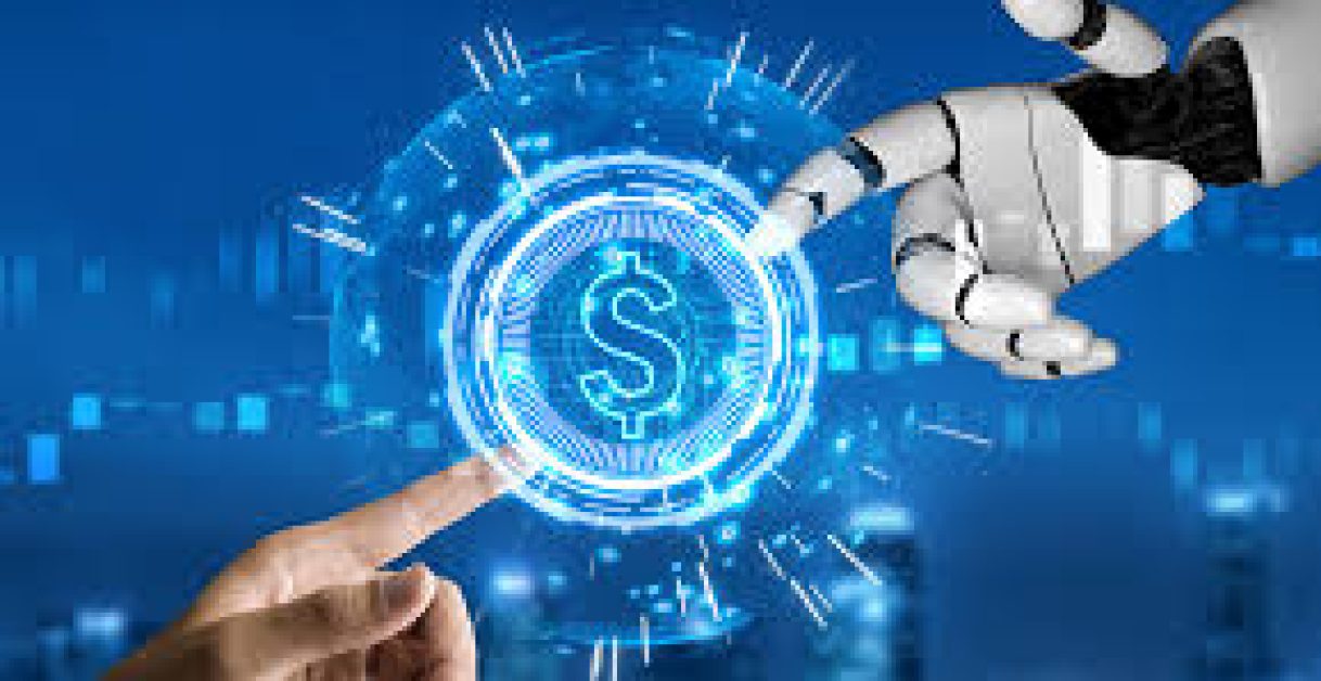 hand of man and an ai - Conversational AI for Finance