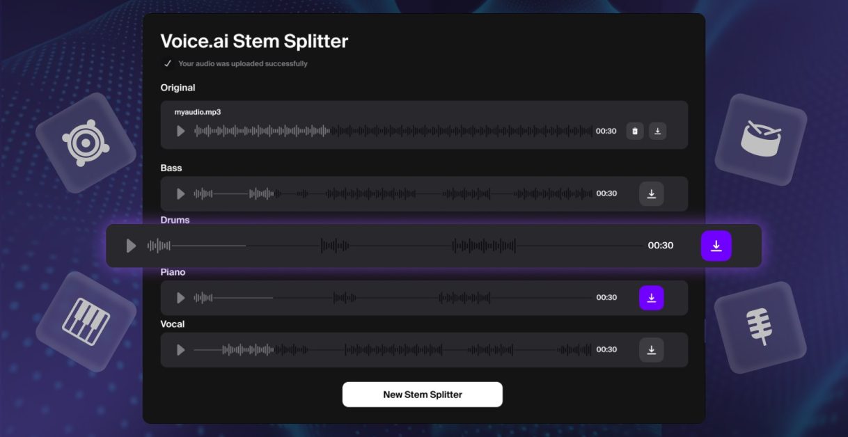 voice stem splitter